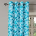 thumbnail image 2 of Ambesonne Blue Grommet Curtain, Geometric Triangles Mosaic, 50" x 120", Blue Sky Blue Pale Blue, 2 of 6