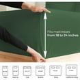 thumbnail image 4 of CGK Linens 4-Piece Extra Deep Pocket Sheet Set - King Size Breathable & Cooling Bed Sheets Fits 18"-24" Mattresses, Emerald Green, 4 of 6