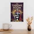 thumbnail image 3 of The Throne Room Retro Bathroom Poster Featuring Medieval King on Toilet with Scepter for Wall Art Canvas Poster, 3 of 8