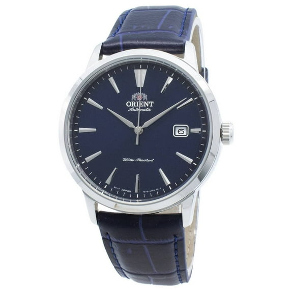 Orient Men's 41.6mm Blue Leather Band Steel Case Automatic Analog Watch RA-AC0F06L10B
