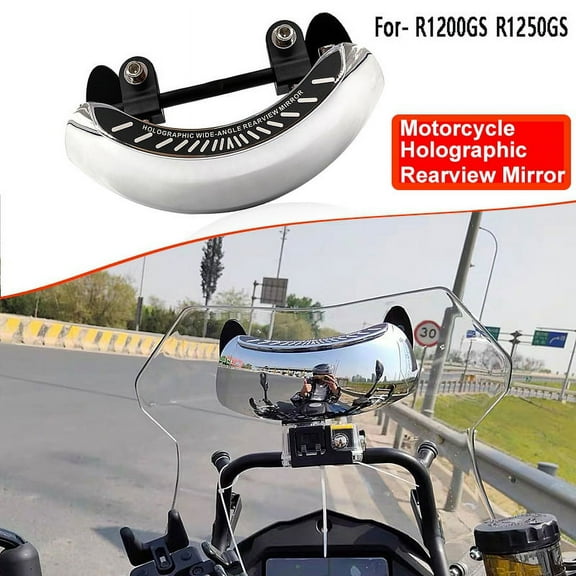 Motorcycle Rearview Mirror Rear View Mirror 180 Ultra Wide Angle Central Windscreen Mount for- R1200GS R1250GS