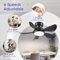 thumbnail image 2 of Ventilador de techo Kviflon de 81 cm con luz y mando a distancia de 6 velocidades, 2 of 9