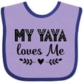 thumbnail image 3 of Inktastic My Yaya Loves Me Grandchild Girls Baby Bib, 3 of 4