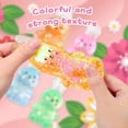 thumbnail image 4 of Glitter Bunny Squishy Relaxation Toy with Soft Gel and Sparkle Design, Easter Basket Stuffer for Kids, Squeeze Toy, 4 of 6