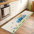 thumbnail image 2 of Green Plaid Easter 2'x6' Runner Rugs for Hallway Kitchen Bedside Non Slip Washable, Blue Truck Spring Floral Bunny Rustic Entryway Rug Runners with Rubber Backing, Long Carpet Runner for Laundry Room, 2 of 8