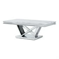 thumbnail image 2 of Furniture of America Mersa Glam Metal 2-Piece Coffee Table Set in Chrome, 2 of 9