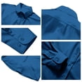 thumbnail image 5 of Domuza Stretch Mens Dress Shirts Long Sleeve Wrinkle Free Business Casual Button Down Shirts Formal Shirts Royal Blue S, 5 of 6