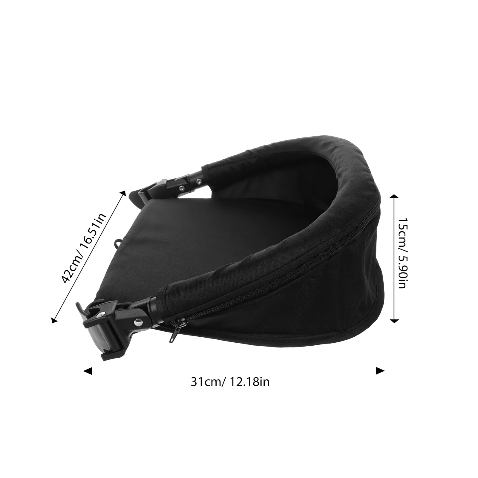 Luxshiny Stroller Pedal Black Cloth Easy Installation Stroller Leg Rest 1Pcs