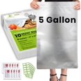 thumbnail image 1 of Bolsas Mylar de 5 galones para almacenamiento de alimentos con absorbedores de oxígeno x10, 1 of 7