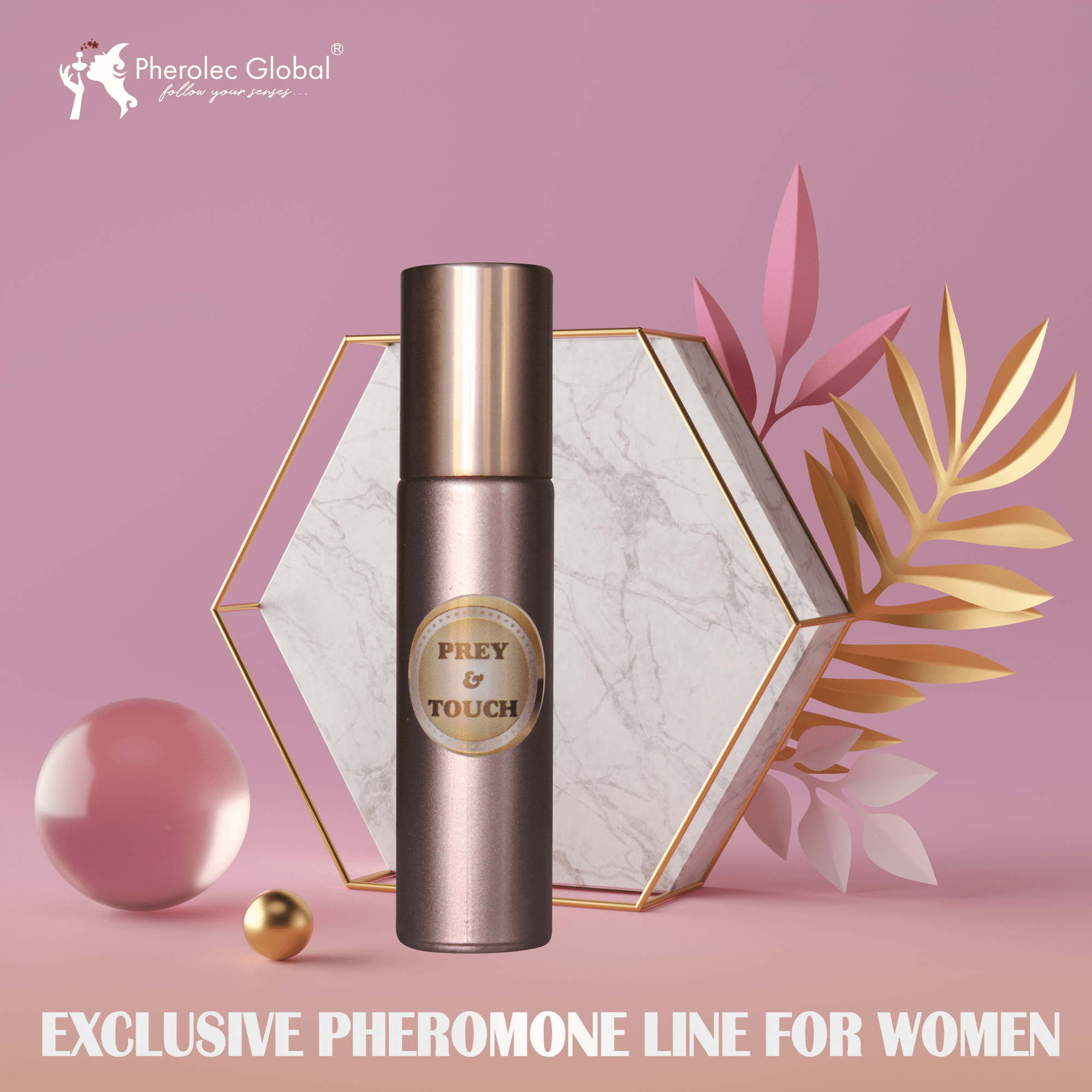 Pherolec Global Prey&Touch 100% Pheromone for Women Pheromones Perfume for Women to Seduce Men Essential Oil Long-lasting Infused Scent Travel Perfume Con Feromonas for Womens Fragrances 0.27 Fl. Oz.