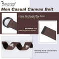 thumbnail image 3 of XIATIAN Men Canvas Belt Web Fabric Casual Belt with Black Double D-ring 1 1/2" Wide Set of 2, 3 of 5