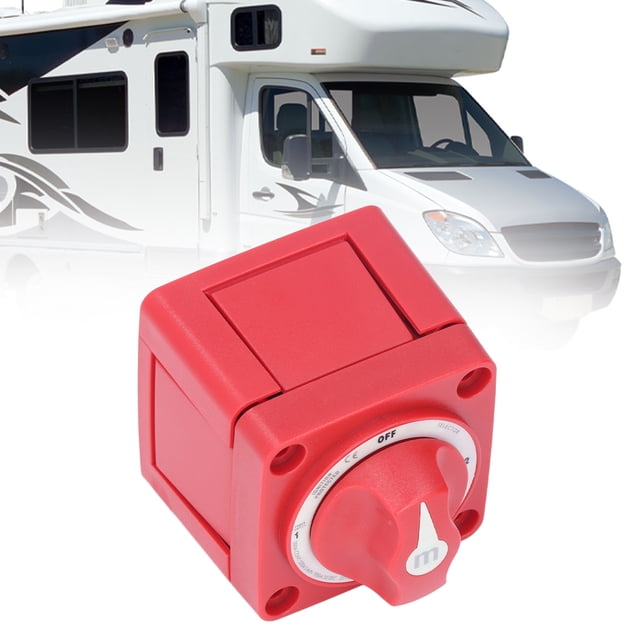 Battery Switch Selector, Safe 4 Position IP66 Waterproof Battery Switch Sturdy 300A for RVs for Yachts for Modified Cars