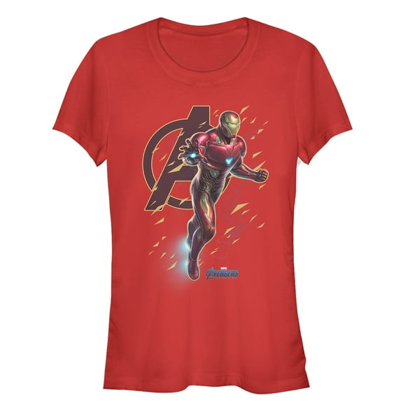 Junior's Marvel Avengers: Endgame Iron Man Flight Ready Graphic Tee Red X Large