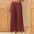 thumbnail image 2 of LIaqionyy Women Pajamas Pants Plaid Wide Leg Baggy Elastic Waist Sleepwear Pjs Bottoms Lounge Pant, 2 of 7