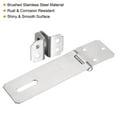 thumbnail image 4 of Uxcell 5'' Traba de puerta gruesa de acero inoxidable con cerradura y tornillos, plata 2 paquetes, 4 of 5