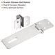 thumbnail image 4 of Uxcell 5'' Traba de puerta gruesa de acero inoxidable con cerradura y tornillos, plata 2 paquetes, 4 of 5