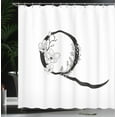 thumbnail image 3 of Ambesonne Monogram Shower Curtain, Vintage Letter Q Flowers, 69"Wx75"L, Charcoal Grey and White, 3 of 4