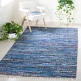 thumbnail image 2 of SAFAVIEH Rag Dania Striped Cotton Area Rug, Blue/Multi, 4' x 6', 2 of 11