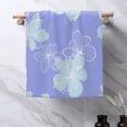 thumbnail image 5 of YFYANG Absorbent Towel, Soft Skin-Friendly Purple Simple Line Flower Washcloth Bath Towel, Suitable for All Skin, 27.5 x 16-inch, 5 of 7