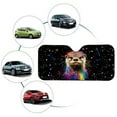 thumbnail image 4 of Xoenoiee Otter Paint Splatter Pattern Car Windshield Sun Shade Car Front Window Shades Windhsield Sunshade Cover Sun Visor Shield Block Automotive Interior Portector Blocks UV Rays for Truck SUV, 4 of 7