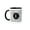Black/White, variant on 3drose, Musical Letter E Black and White Music Monogram Personal Initial E, 11oz Magic Transforming Mug