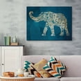 thumbnail image 2 of Gold Elephant on Blue by Willowbrook Art Print, 2 of 3