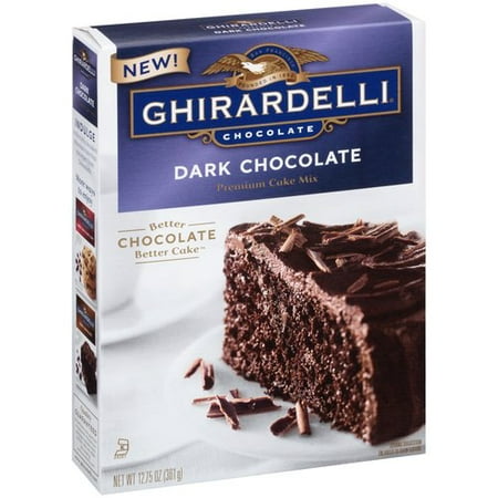 (2 Pack) Ghirardelli Dark Chocolate Premium Cake Mix, 12.75-Ounce