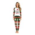 thumbnail image 2 of Yuaguia Family Matching Christmas Pajamas Set, Long Sleeve Raglan Top and Pants Holiday Sleepwear, Green Festive Loungewear, Xmas Gifts Pjs for Party Photo, Women XL, 2 of 5