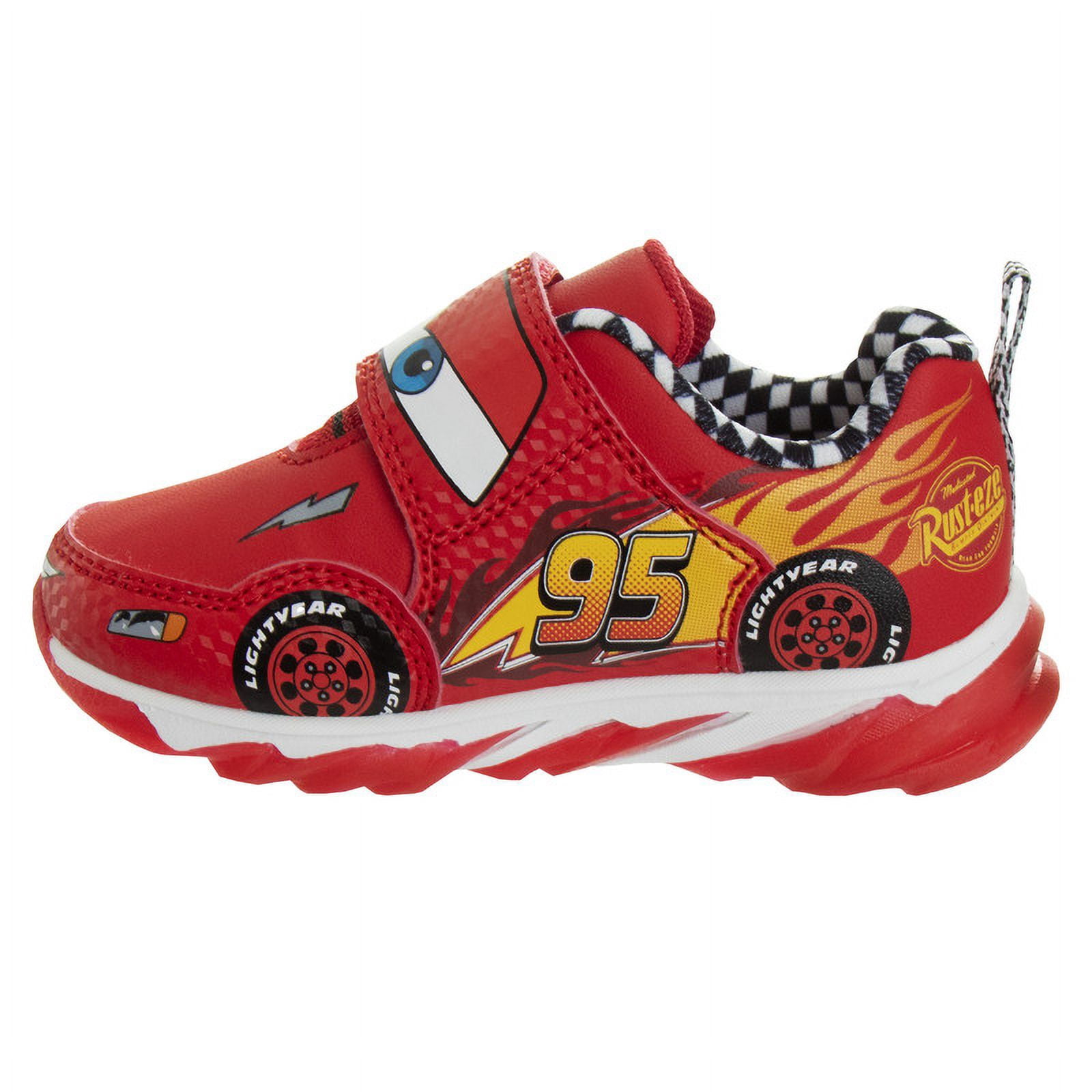 Disney Pixar Cars Lightning McQueen Light Up Sneakers. (Toddler/Little Kids)