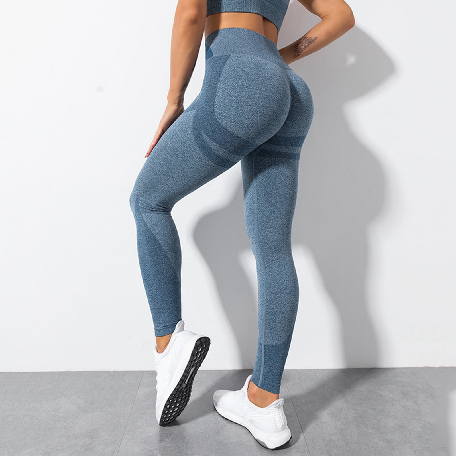 Sweatpants Women High Waist Hip lifting Seamless Invisible Leg Shaping Tight fitting Sports Running Pleated Peach Fitness Yoga Pants Walmart