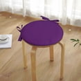 thumbnail image 7 of Mohdy 15" Washable Chair Pad,indoor/Outdoor Chair Pads,Round Seat Chair Pad,Round Cushions for Outdoor Furniture,Small Soft Sponge Seat Cushion,anti Slip Round Stool Cushion,Purple with Ties, 7 of 7