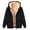 E1-Black687, variant on Puliio Womens Oversized Winter Warm Solid Full Zip Hoodies Cozy Long Sleeve Hooded Sweatshirts with Side Pockets