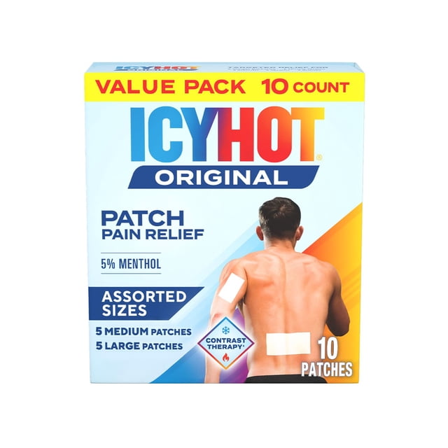 Parche analgésico Icy Hot Original con 5% de mentol refrescante