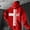Red, variant on Men's Hoodies & Sweatshirts Solid Color Coconut Printing Sweater with Pocket for Autumn and Winter Fashion