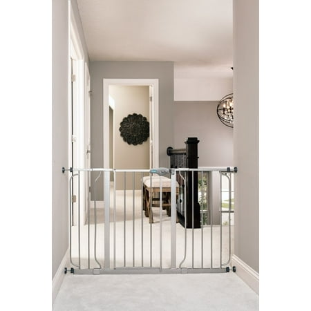Regalo Easy Step Extra Wide Platinum Metal Walk-Through Gate