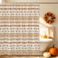 thumbnail image 3 of Vintage Bohemia Shower Curtain, Waterproof Shower Curtains for Bathroom, Fall Farmhouse Floral Leaves Simple Lines Washable Fabric Bathtub Curtain Set Bath Decor with 12 Hooks 72"x78", 3 of 8
