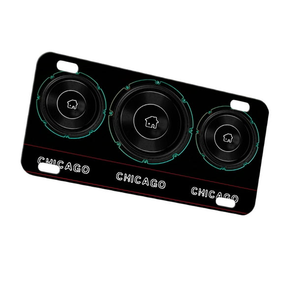 KuzmarK Automobile Car Tag License Plate - Chicago House Music