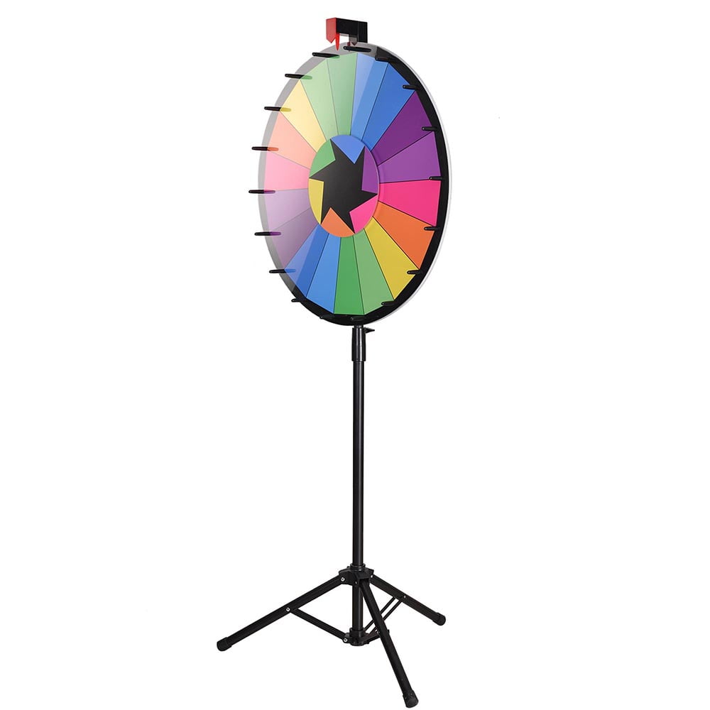 Winspin® 24 Editable Color Prize Wheel Of Fortune 18 Slot Floor Stand