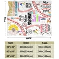 thumbnail image 5 of Baseball Blanket - Baseball Blankets Baseball Gifts for Boys Kids Adult Plush Blanket for Couch Bed Sofa Home Decor 60"x80", 5 of 6