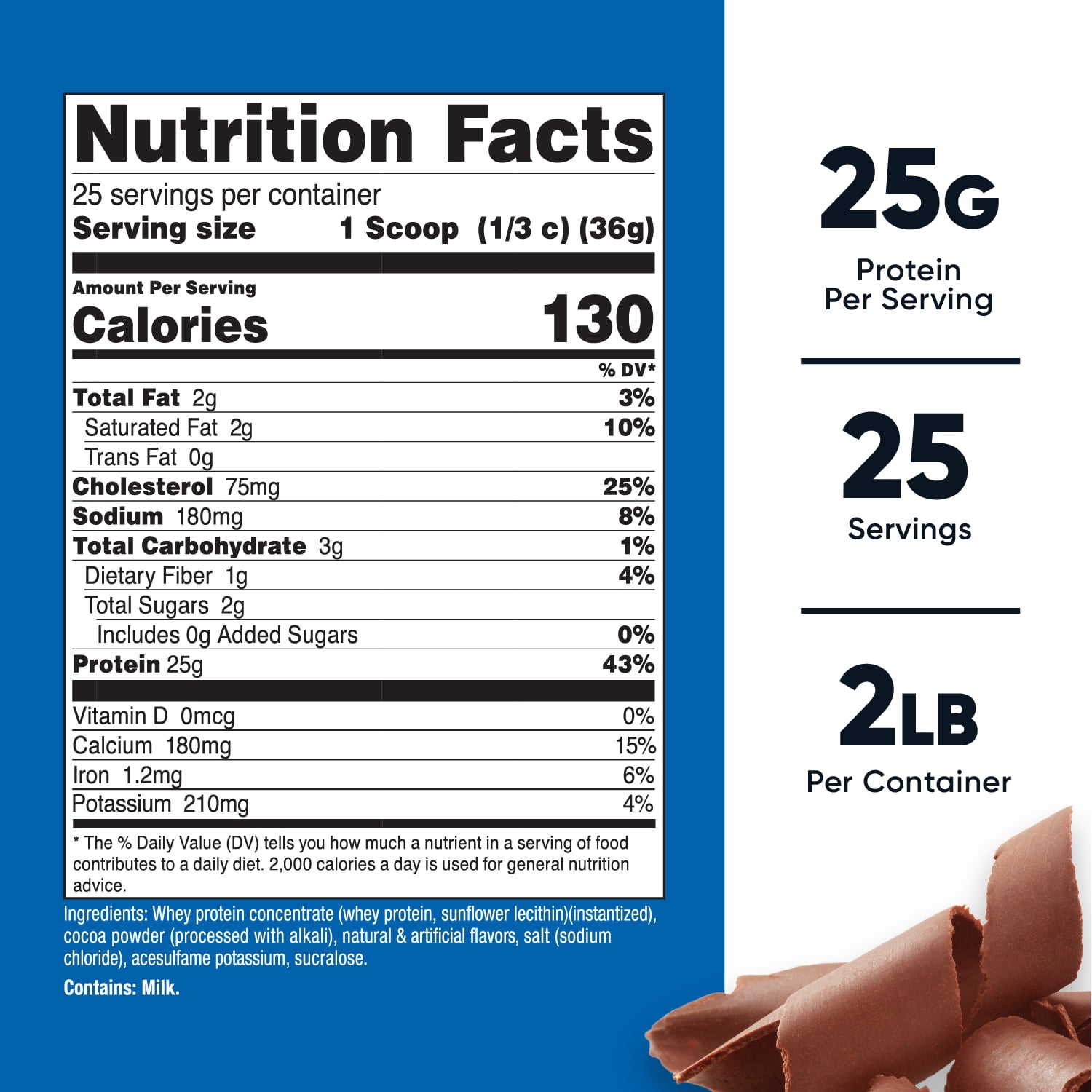 Nutricost Whey Protein Concentrate Powder (Chocolate) 2LBS - Gluten Free & Non-GMO