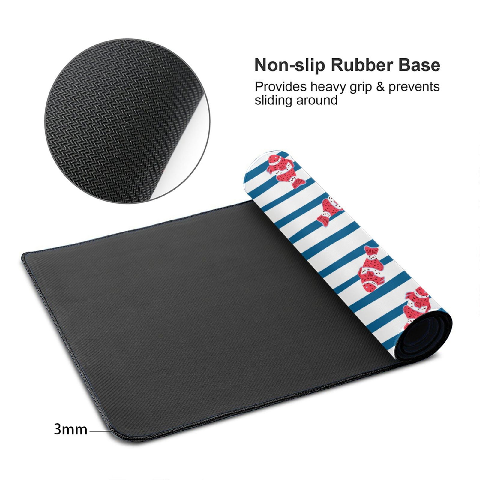 Kdxio Clown Fish Print Large Gaming Mouse Pad,Non-Slip Base,Water Resist Keyboard Pad for Gamer,Office & Home,29.5 x 15.8 in