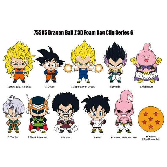 Monogram Dragon Ball Z Series6 3D Foam Bag Clip Mystery Pack