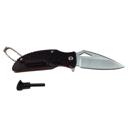 ASR Outdoor Thumb Assisted Folding Knife with Fire Starter 2.5 Inch Steel