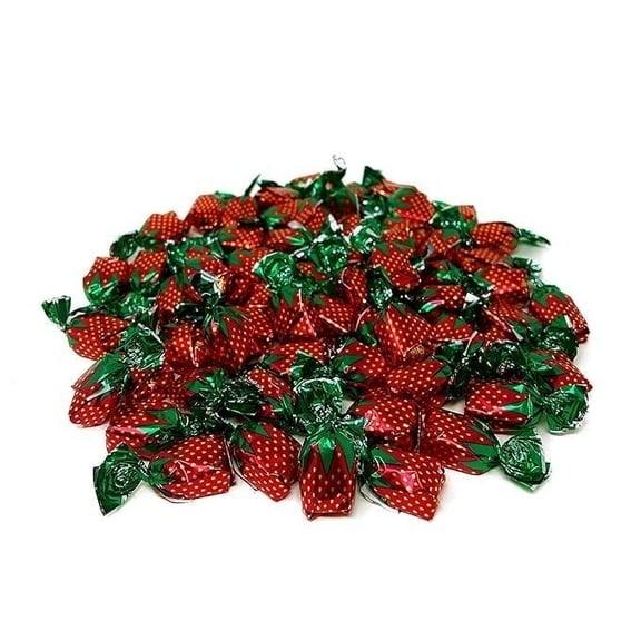 Classic Strawberry Bon Bons - Chewy Filled Strawberry Hard Candy, Individually Wrapped, 1 lb (16 oz)