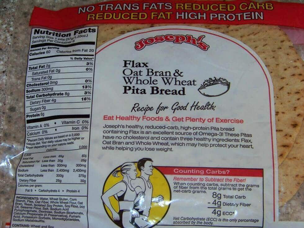 Joseph S Pita Bread Nutrition Label Besto Blog