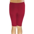 thumbnail image 3 of Vivian's Fashions Legging Shorts - Biker Length, Misses Size (Red, L), 3 of 3