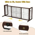 thumbnail image 5 of Coziwow Freestanding Wood Pet Gate, 38"-71" Sturdy Solid Wood Dog Gate for The House, Doorway, Stairs, Pet Puppy Safety Fence, Brown, 5 of 6