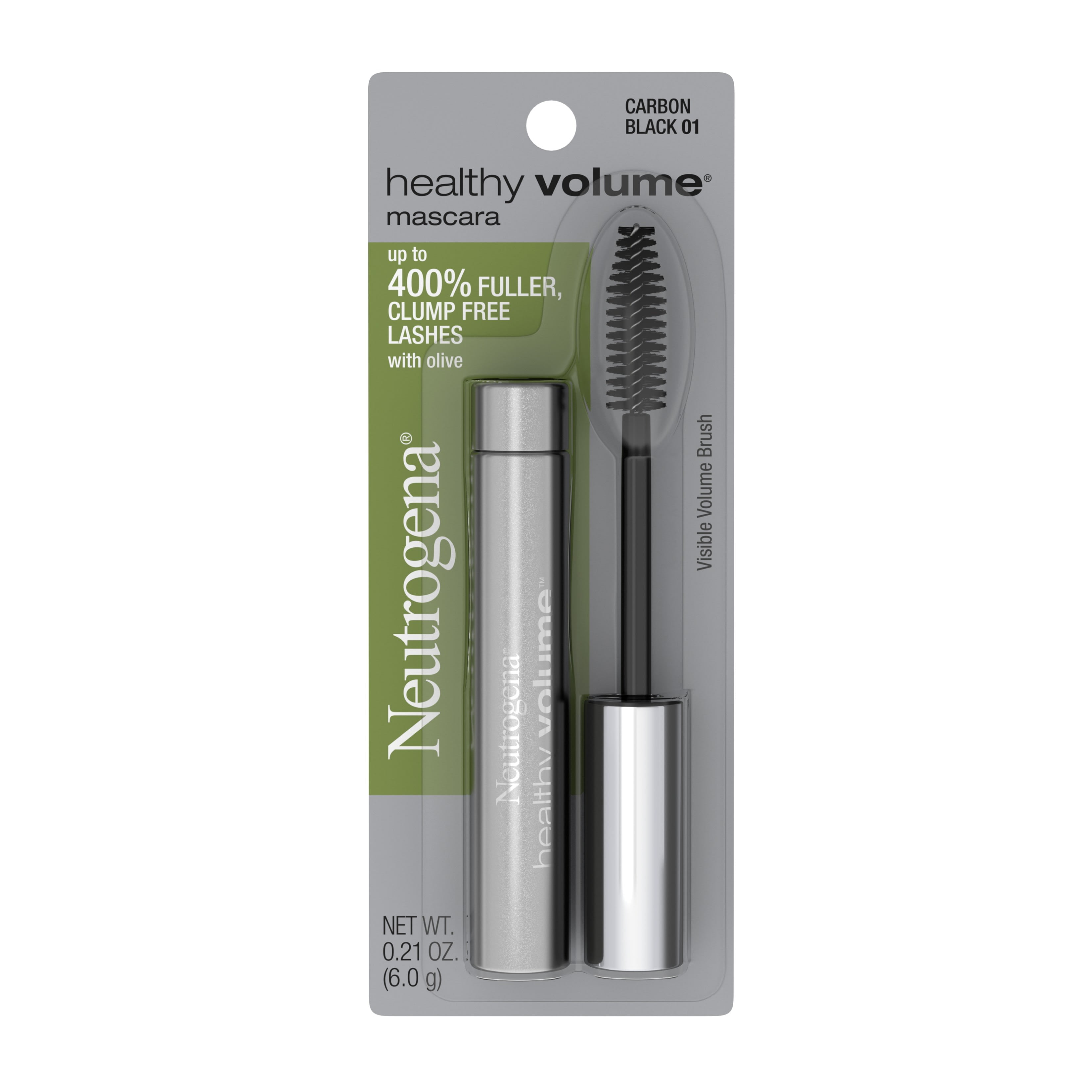 Neutrogena Healthy Volume Lash-Plumping Mascara, Carbon Black, 0.21 oz