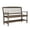 Gray, variant on GZXS 51-Inch Acacia Wood Bench with Storage Shelf, Rustic Farmhouse Accent Seating with Hand-Carved Details, Teak with Black Arms, Easy Assembly