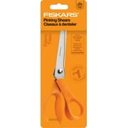 Fiskars 8 Pinking Shears, with Pointed Tip for Fabric Cutting, Orange